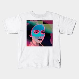 ROTTEN - Glitch Neon Retro Face Kids T-Shirt
